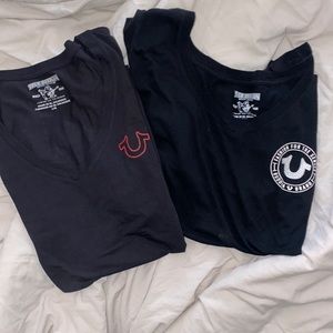 True Religion V neck tees